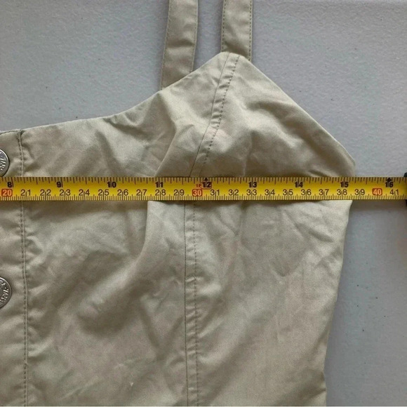 Zara Women’s Khaki Dress Cargo Style Adjustable Straps Front‎ Pocket Casual S - Picture 10 of 11
